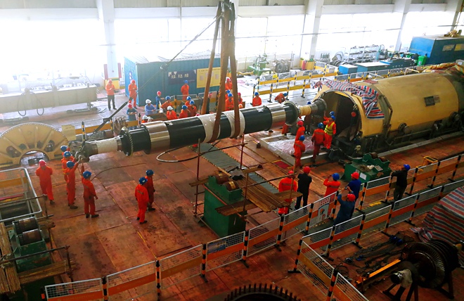 WOM Overhaul team successfully completed the rotor-in-generator node of Huaibei Huancheng Power Plant Unit #3